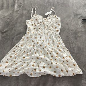 Floral White Dress
